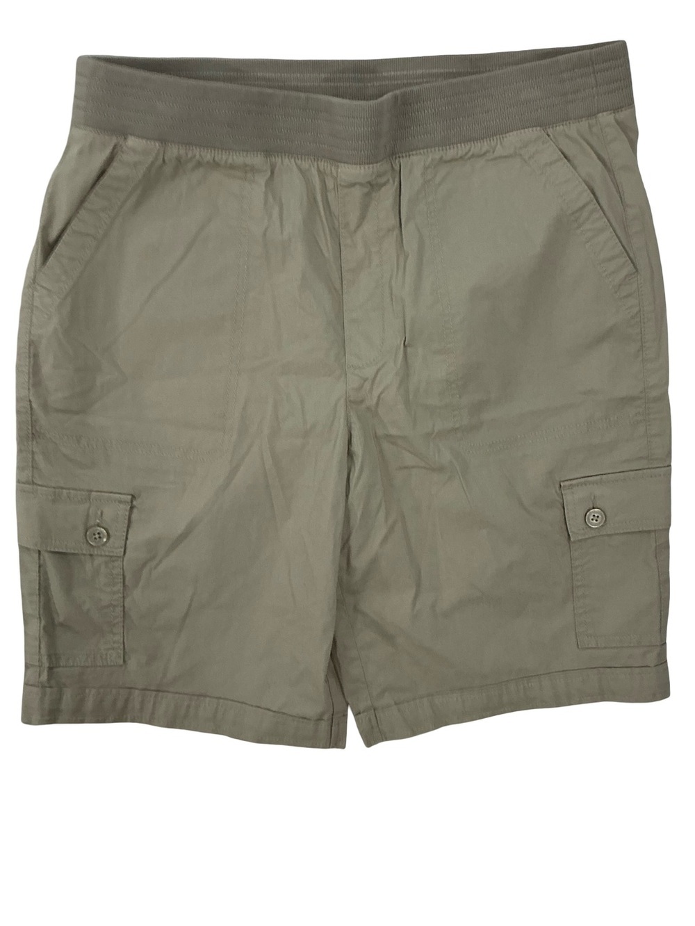 Chico's Pull-On Cargo Bermuda Shorts Khaki Travel Size S